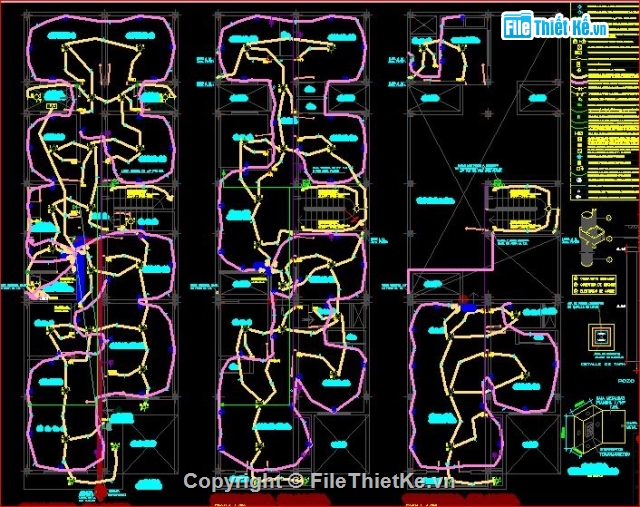 Kiến trúc,bản vẽ 3 tầng,khách sạn,bản vẽ cad